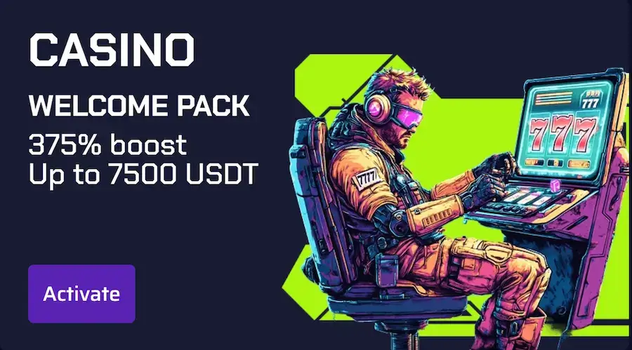 375% Welcome Bonus - Start Spinning for up to 7,500 USDT