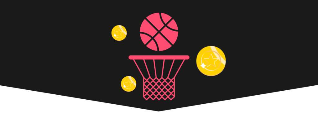 Illustration of basketball fan tokens
