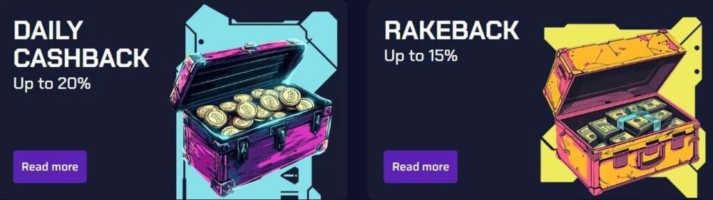 Betory cashback and rakeback