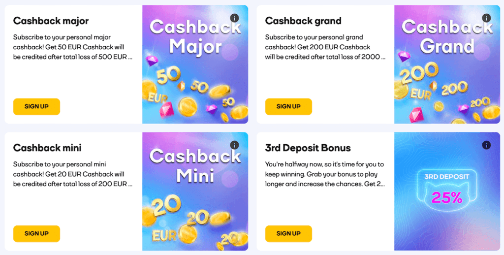 New Player Bonus: Welcome deposit match of 325% plus 150 free spins