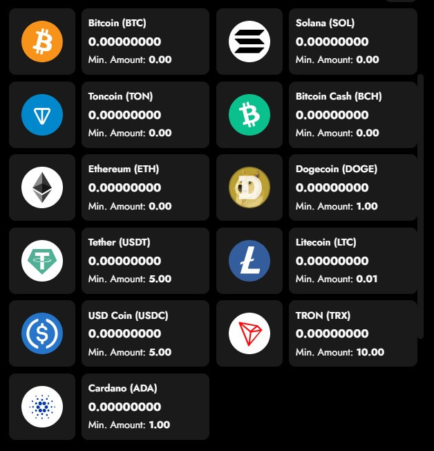 Telbet cryptocurrencies