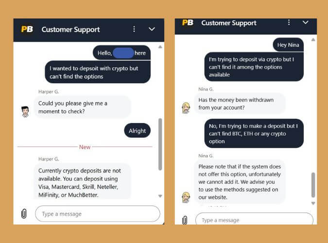 PureBets cryptocurrency payments
