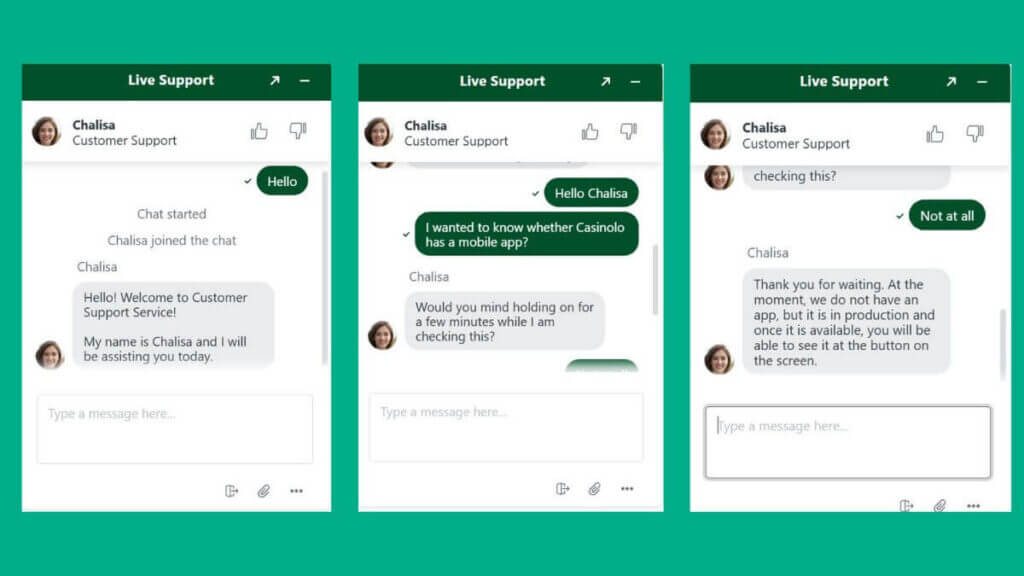 Casinolo customer support