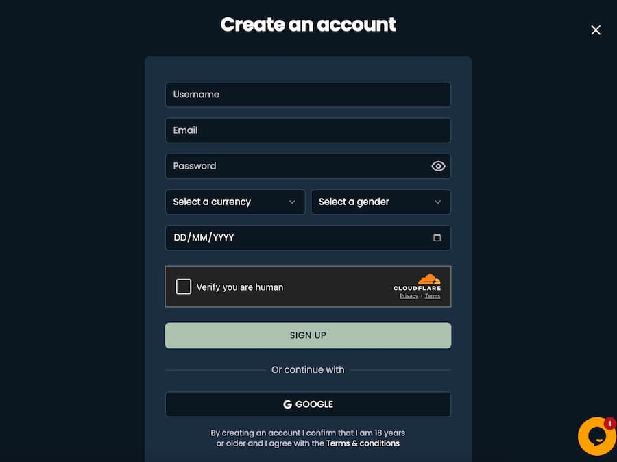 opening an account