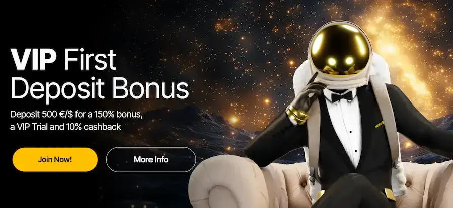 Just Casino VIP First Deposit Bonus
