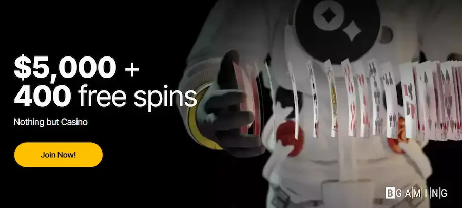 JustCasino - Welcome offer Up to $5,000 + 400 free spins