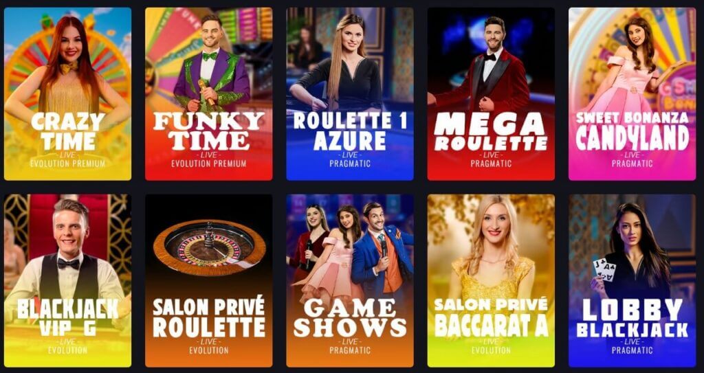 Live casino games at Chancer Casino