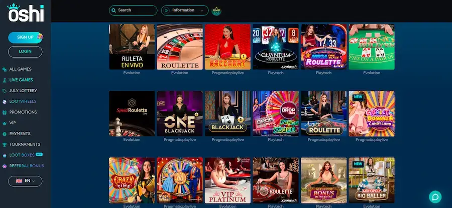 Live Casino Oshi.
