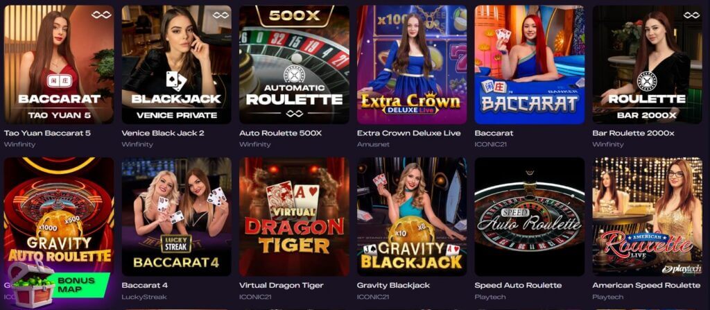 GlitchSpin live casino