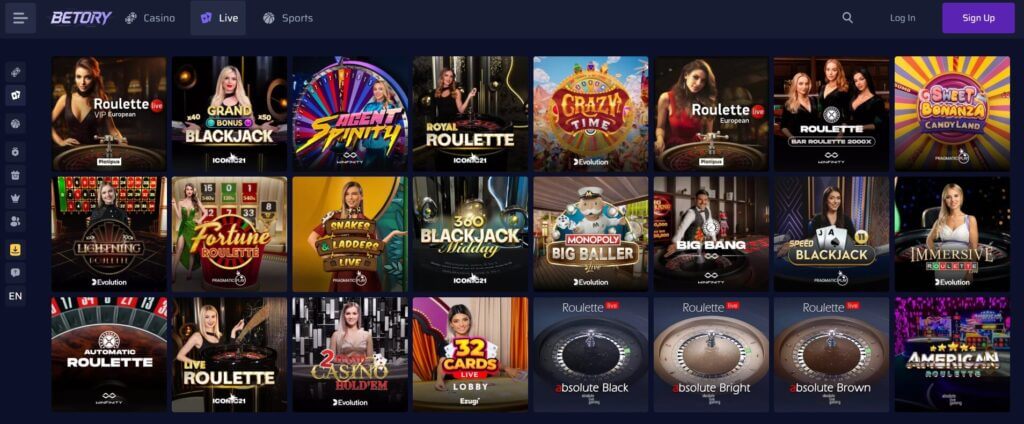Betory live casino