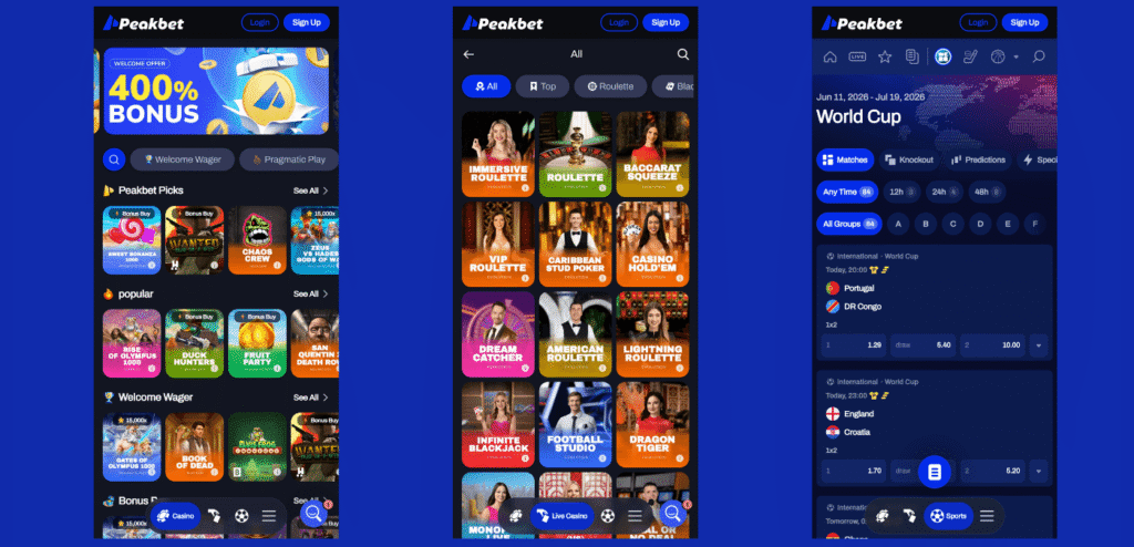 Peakbet mobile
