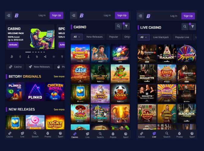 Betory casino mobile