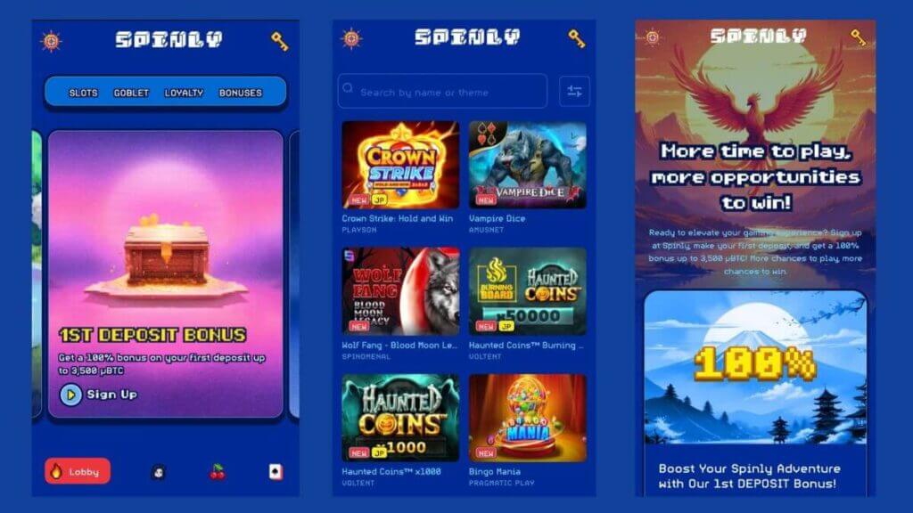 Spinly mobile interface