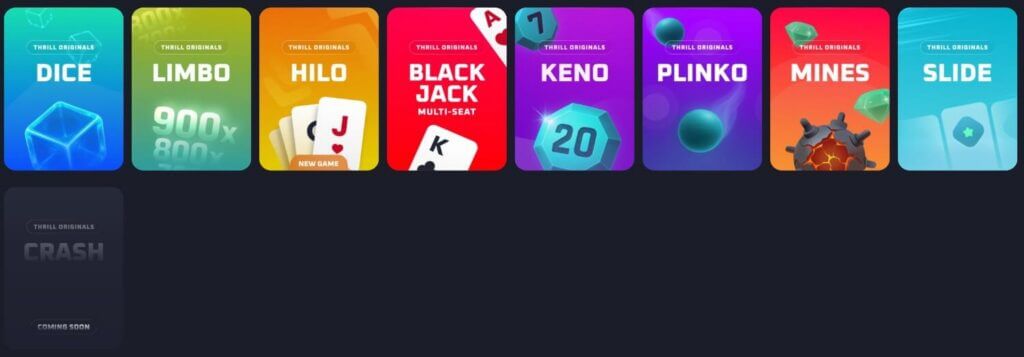 Thrill casino original games
