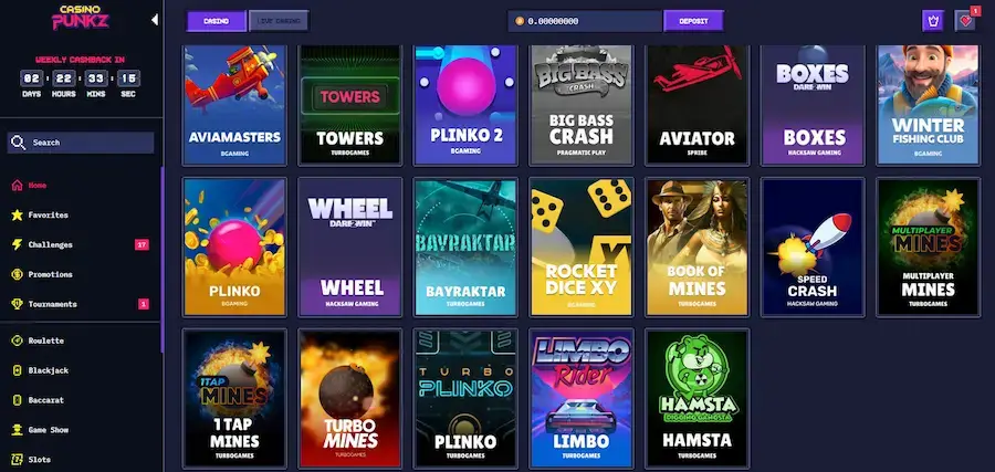 Other Games at Casinopunkz.