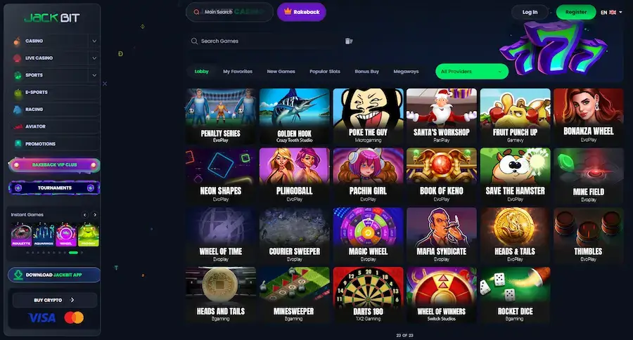 Other games at Jackbit.