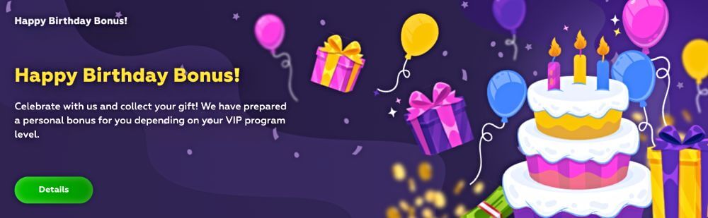 Playfina crypto casino birthday bonus