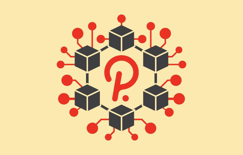 The Polkadot blockchain network logo