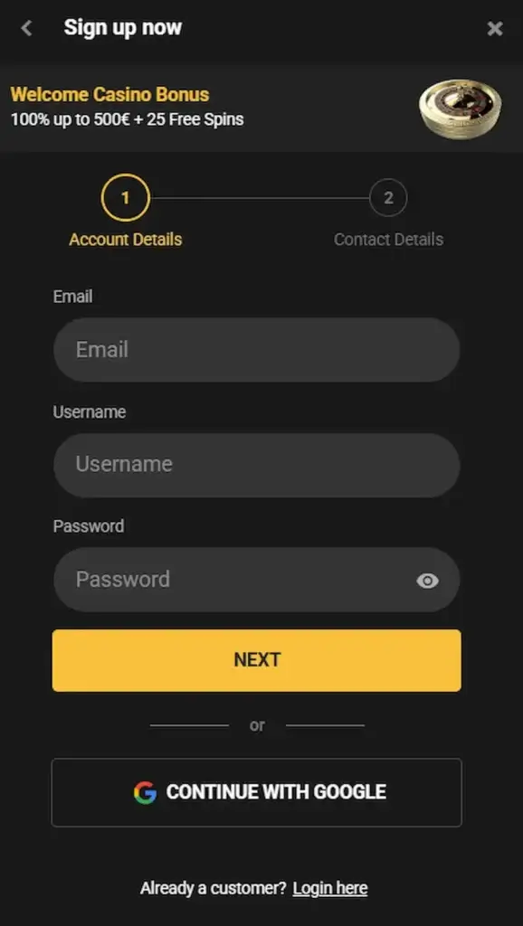 Register at Olympusbet Casino.