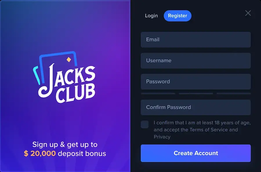 Registration at Jacks Club.