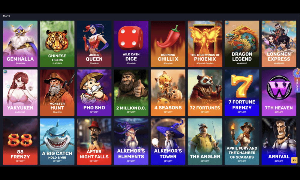 Slots at Bety Casino