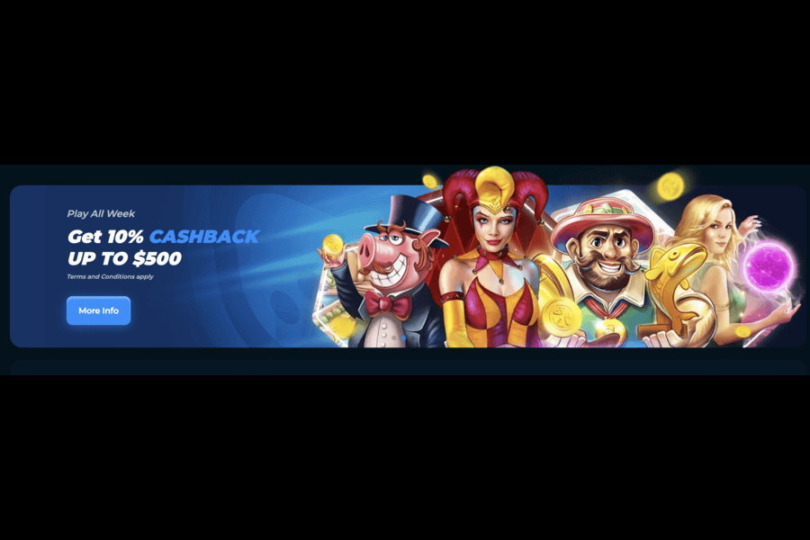 10% Cashback Bonus up to $500