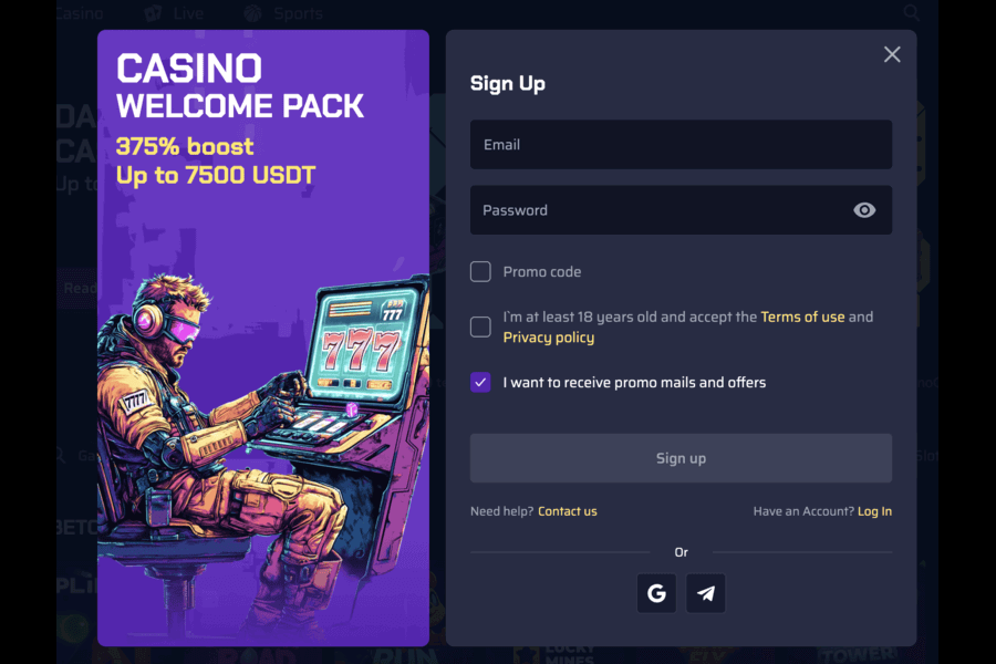 How to Open an Account at Betory Casino