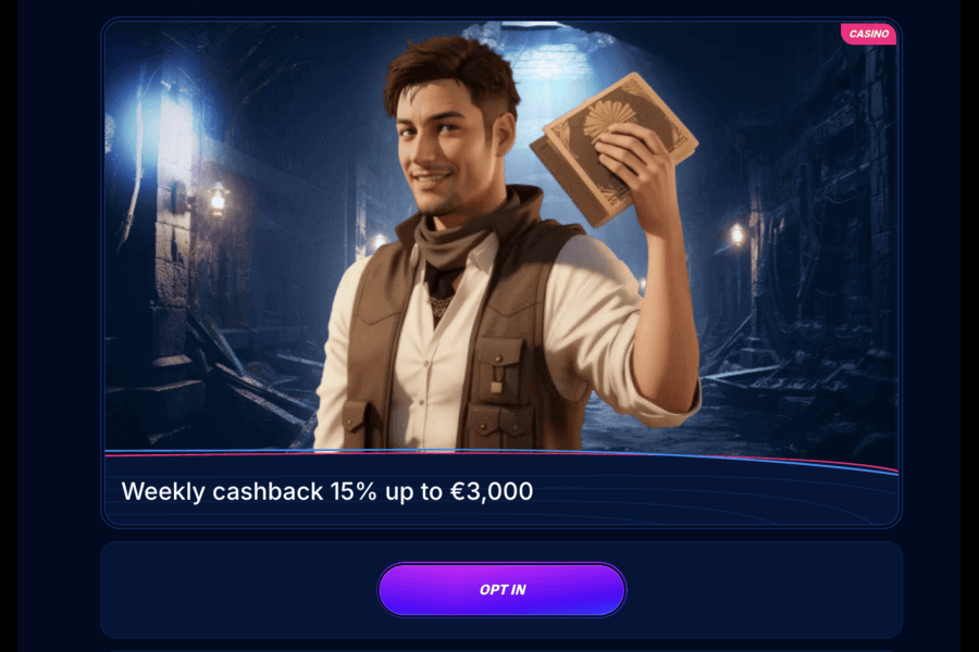 Weekly 15% Cashback 