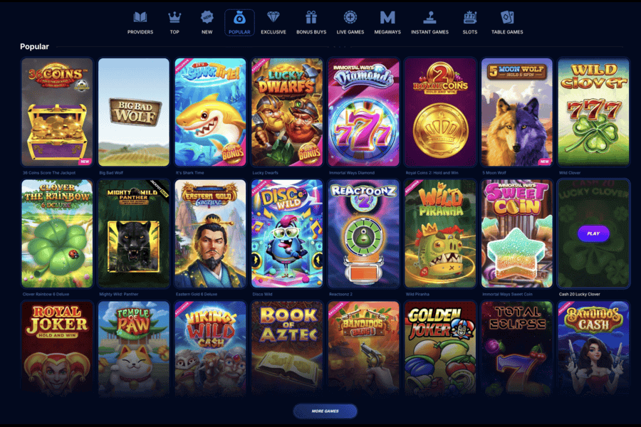 Our 0XBet casino review lists all Popular Slots