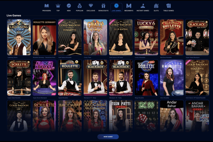 Our 0XBet casino review lists all live casino games