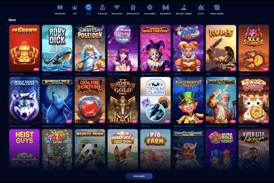 New games featured at our 0Xbet casino review