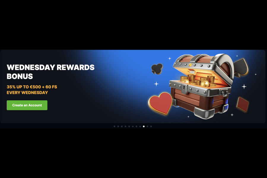 Wednesday Reload bonus with Free Spins in this Betflare casino review