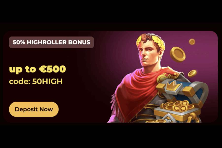 High rollers bonus featured at Roman Casino