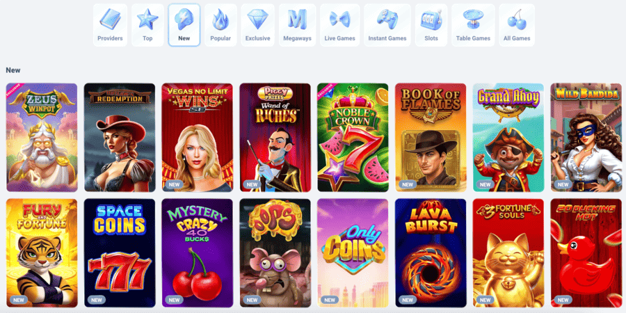 New released casino games at Beteum casino