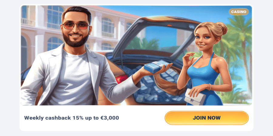 Cashback for top VIPs at Beteum Casino