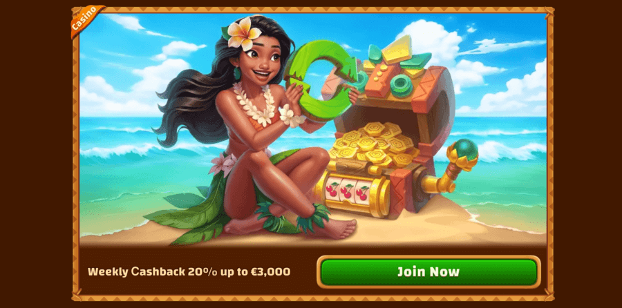 Cashback for all VIPs at Tiki Casino