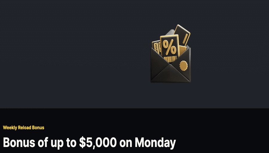 Weekly reload bonus at MenaceKing casino