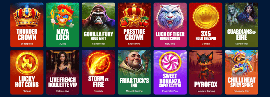 New released games at OnlyWin Casino