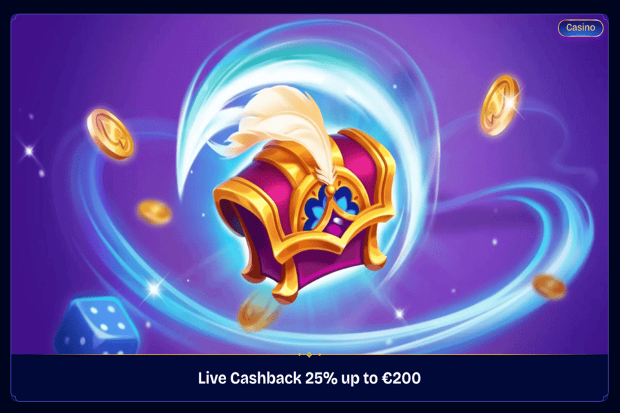 Live Cashback Bonus at WishWin Casino