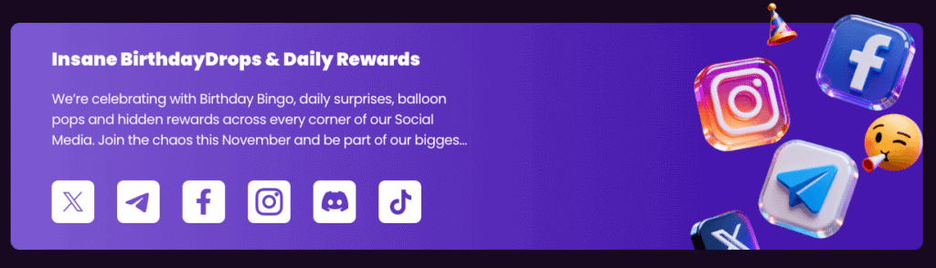 trustdice social media drops