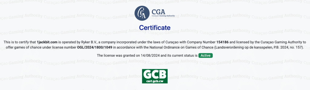 jackbit casino license