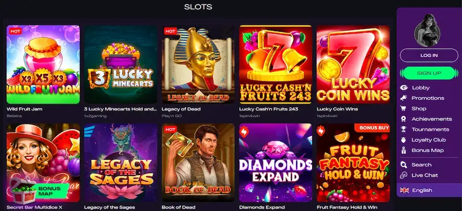 Slots at Glitch Spin.