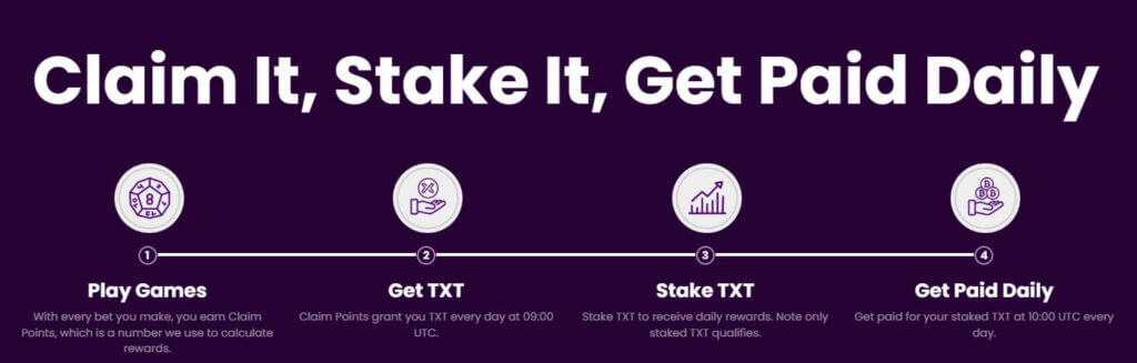 TrustDice staking rewards