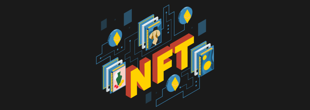 Illustration of trading card NFTs