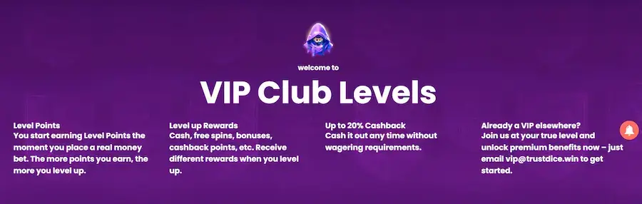 TrustDice VIP program