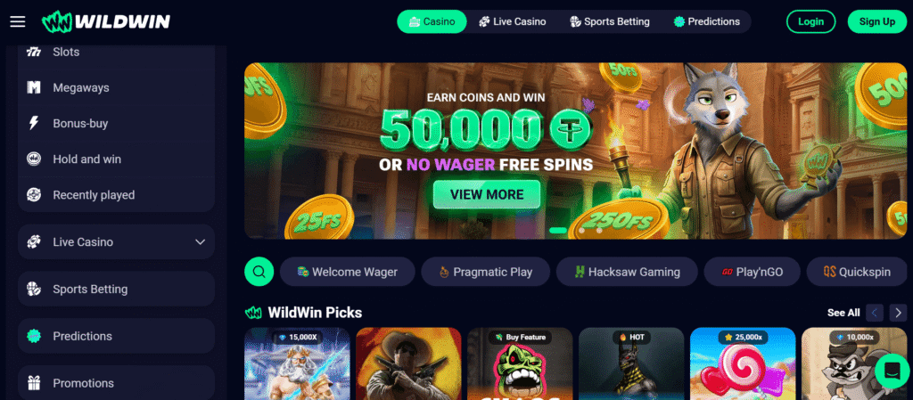 WildWin casino website
