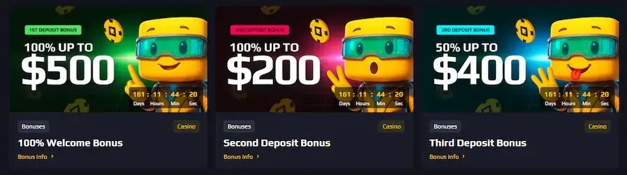 Welcome bonus at RollBlock - Up to $1,100 from a 250% match.