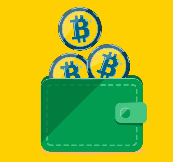 A Bitcoin cryptocurrency wallet