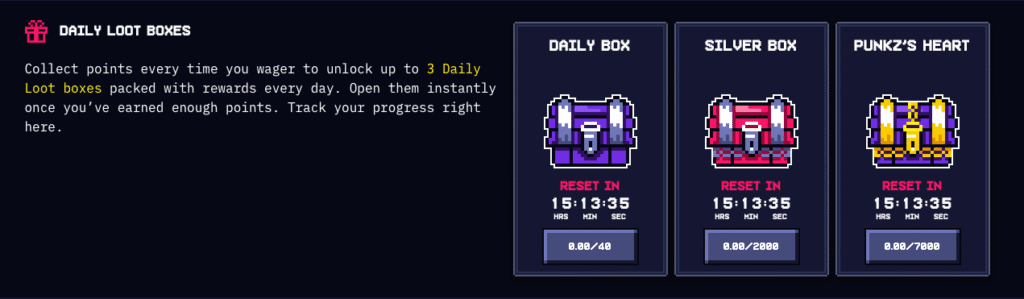 casinopunkz lootbox bonus