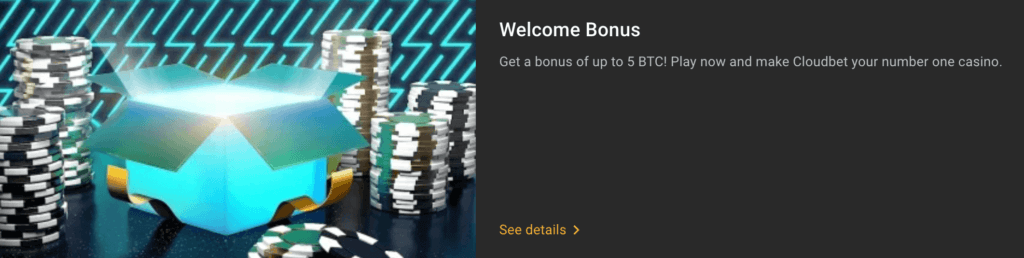 Deposit and get a 100% matched welcome bonus of up to 5 BTC